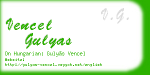 vencel gulyas business card