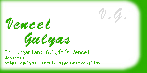 vencel gulyas business card